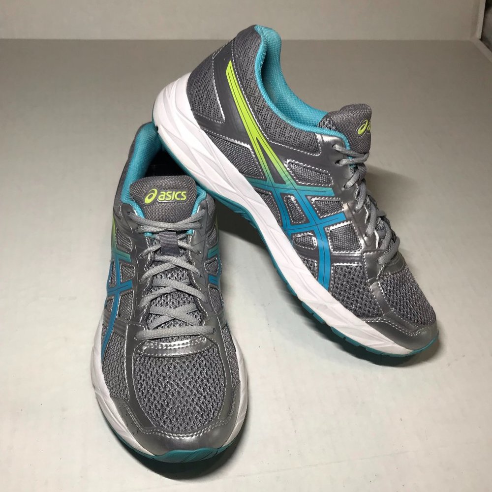 Asics Ortholite Gel Contend 4 Running Shoes Gray Blue White T765Q